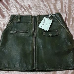 💋💃 Brandnew FRAME DENIM Leather Mini💃